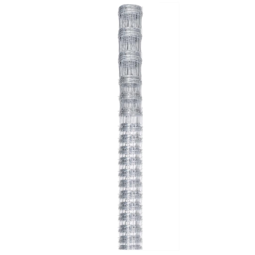 vidaXL Heim & Garten Gartenzaun 50x1,25 m Silbern Verzinkt