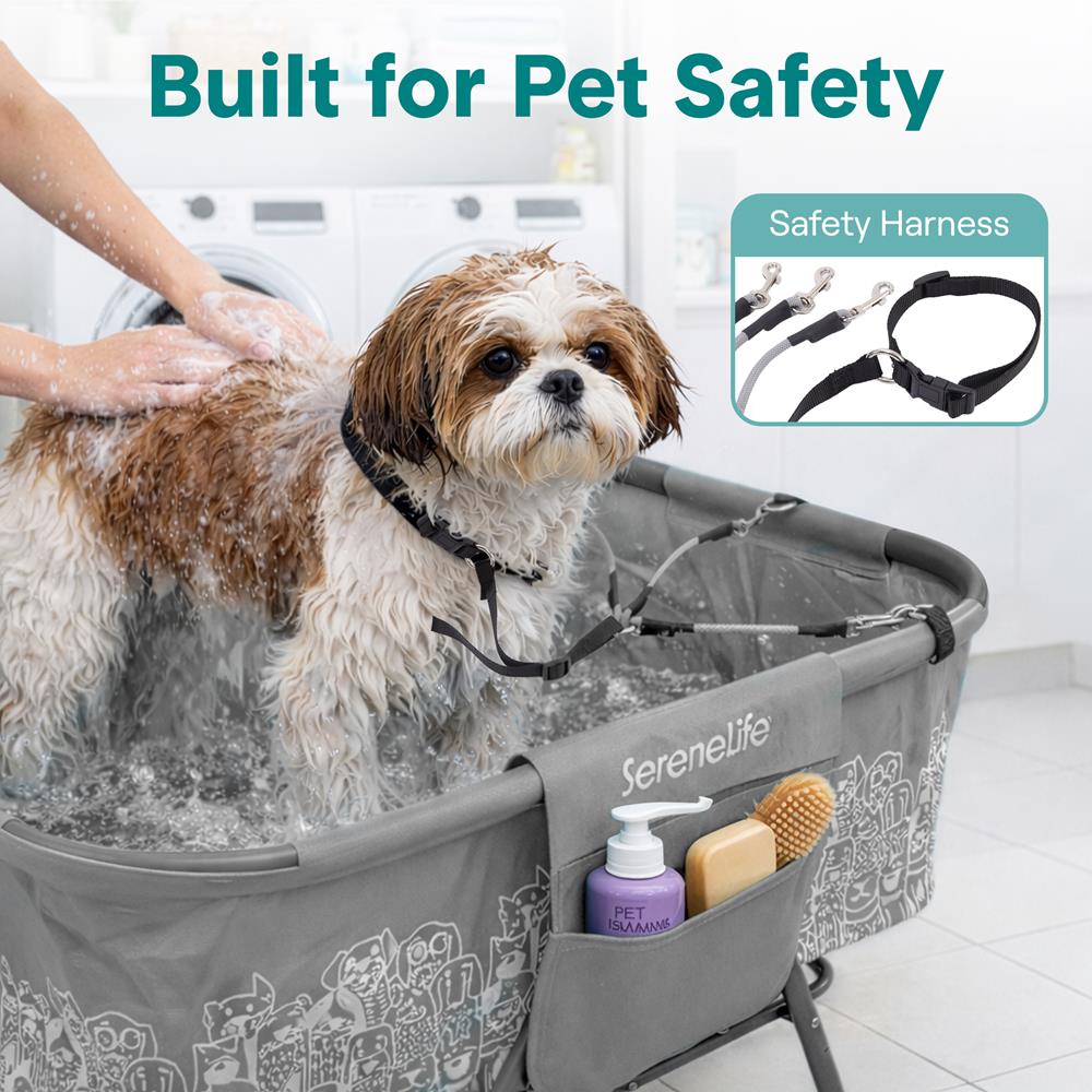 Serenelife Pet Care Hundebadewanne faltbar grau 59 kg