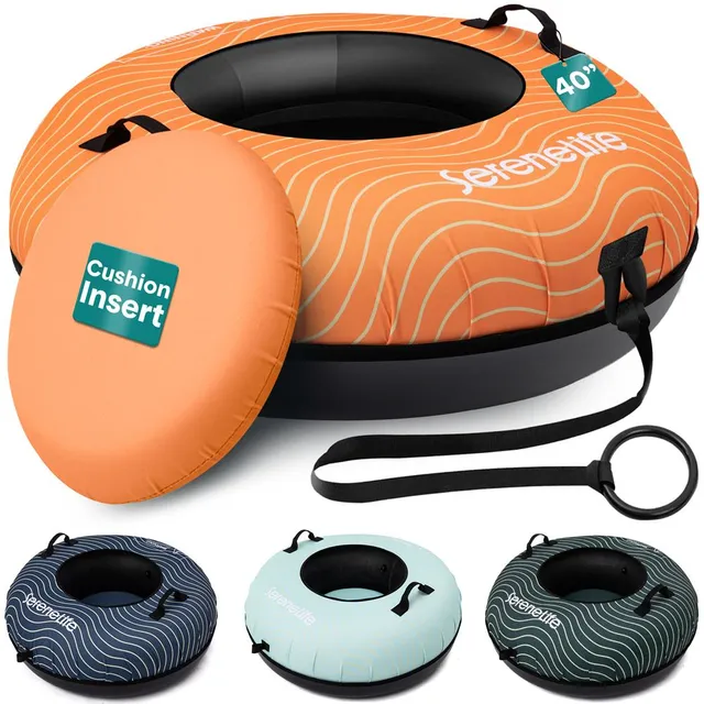 Serenelife Snow Tube Schlitten 40 Zoll Orange 113kg