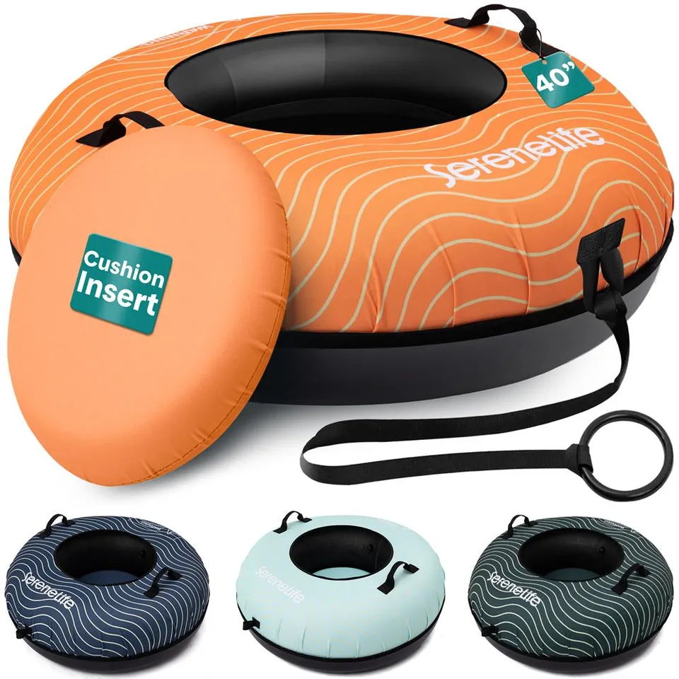 Serenelife Snow Tube Schlitten 40 Zoll Orange 113kg