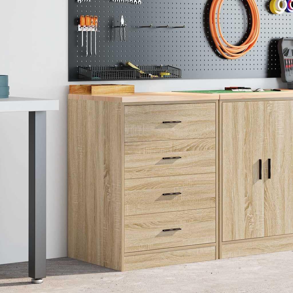 vidaXL Garagen-Aufbewahrungsschrank Sonoma Werkzeugschrank Holz