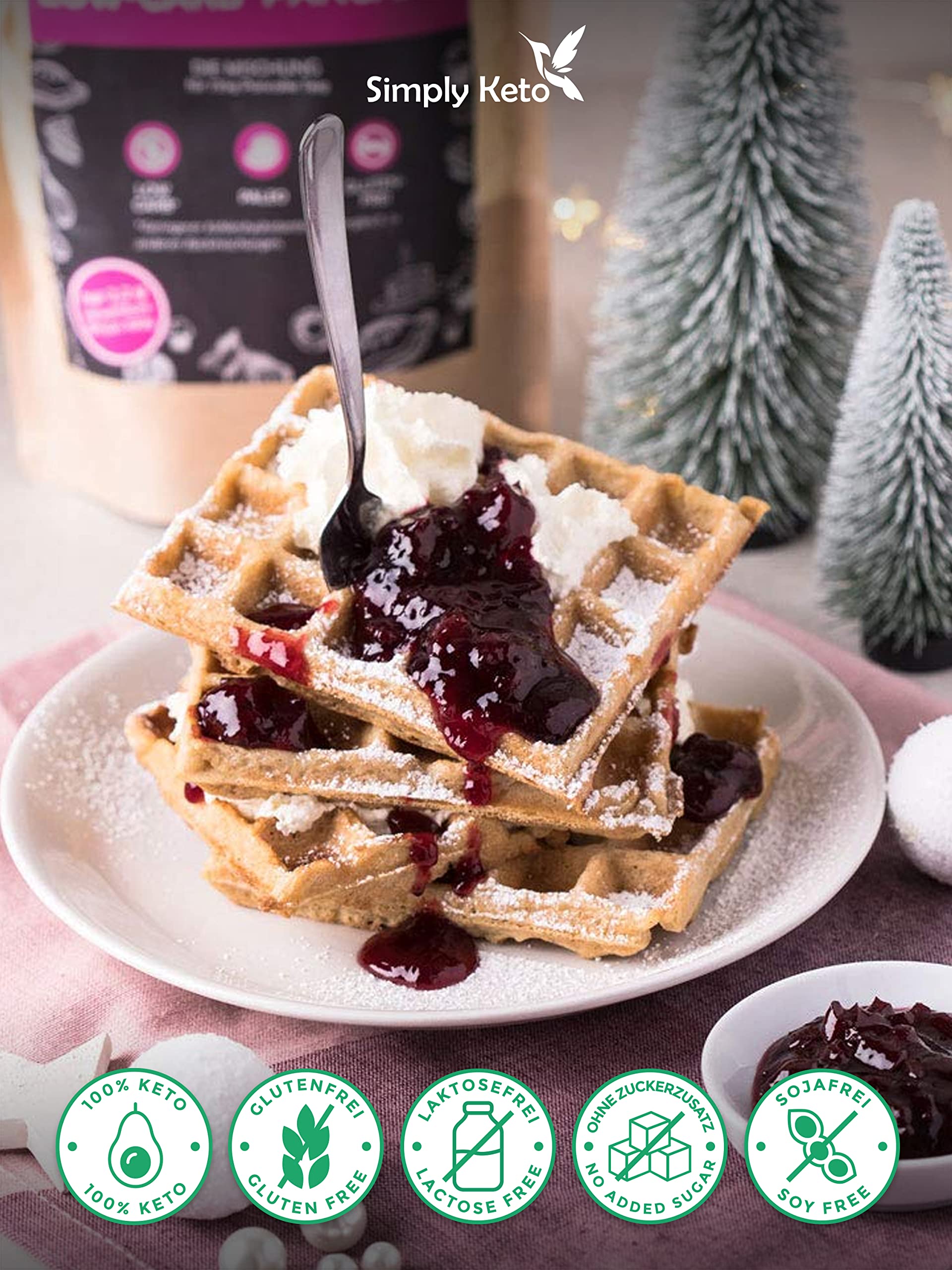 Simply Keto Pancake Mix Backmischung Low Carb 285 g glutenfrei