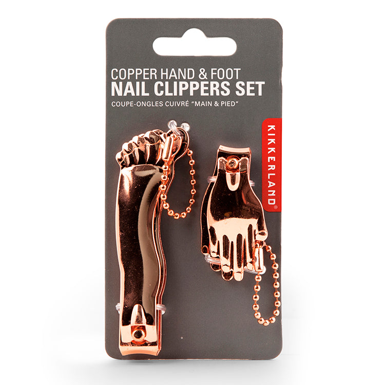 Kikkerland Nagelknipser Set Kupfer Hand Fuß 2-tlg