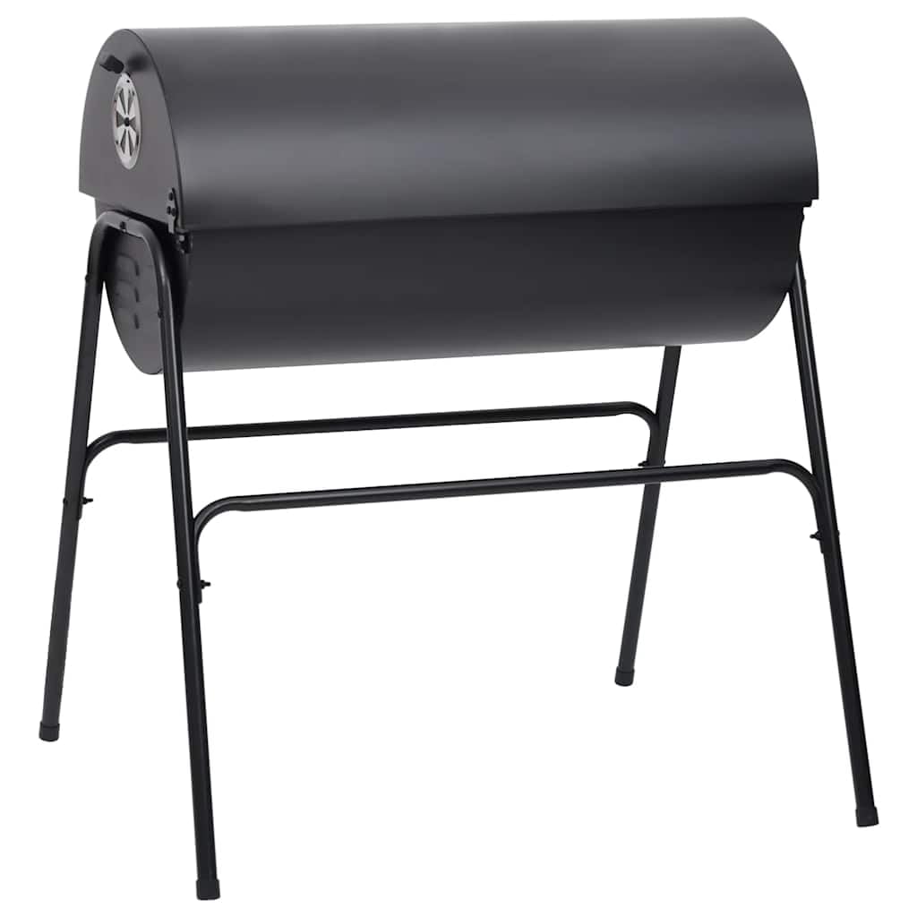 vidaXL Heim & Garten Holzkohlegrill Smoker BBQ Schwarz 80x95x90 cm