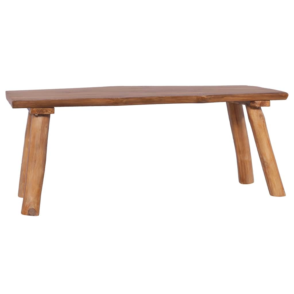 vidaXL Gartenbank Teak Massivholz 80 cm Sitzbank