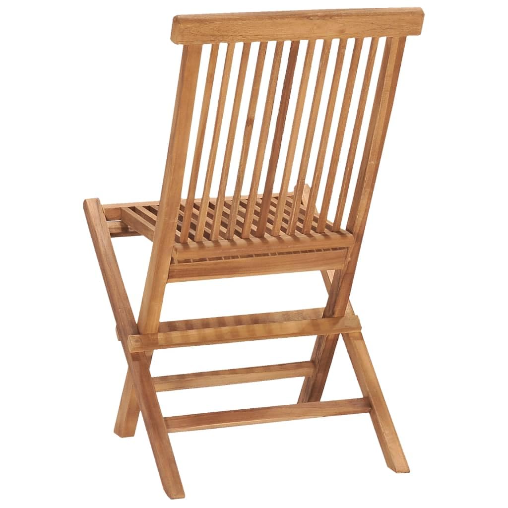 vidaXL Gartenmöbel Set 3-tlg Teak rund klappbar