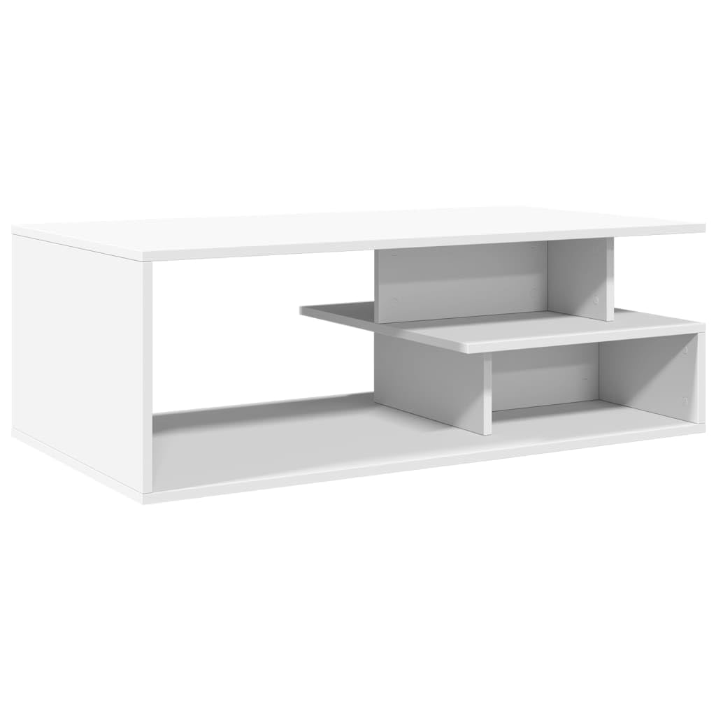 vidaXL Couchtisch Weiß 102x55x35 Holzwerkstoff mit Ablage
