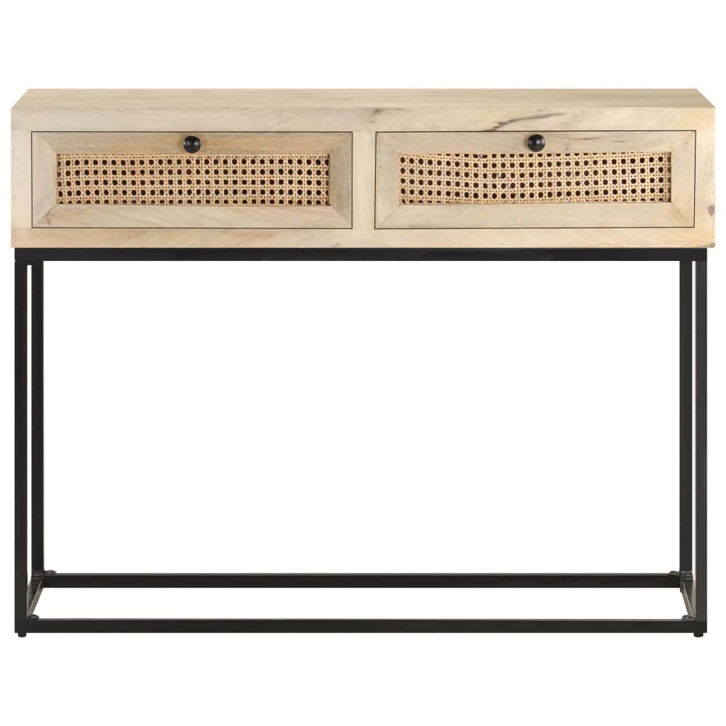 vidaXL Möbel Konsolentisch Mangoholz 100x35x76cm Schubladen
