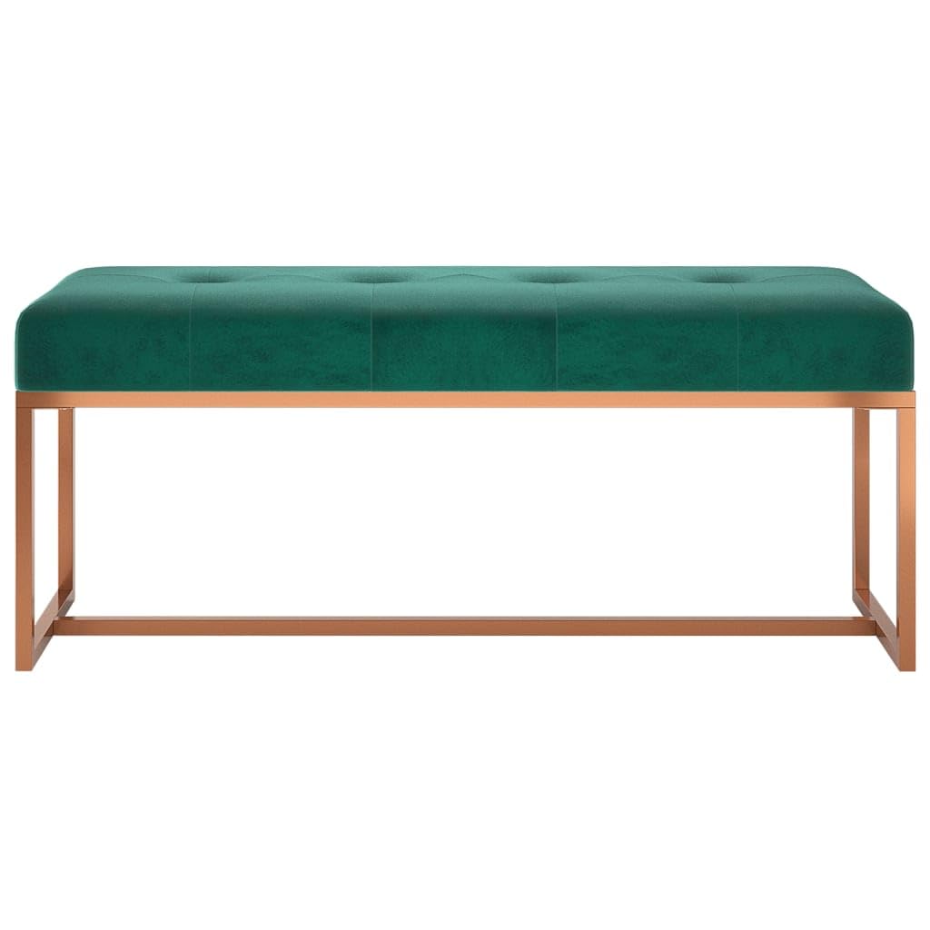 vidaXL Möbel Sitzbank 110x36x45 cm Dunkelgrün Samt Bettbank