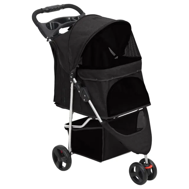 vidaXL Hundewagen Faltbar Schwarz Oxford Hundebuggy
