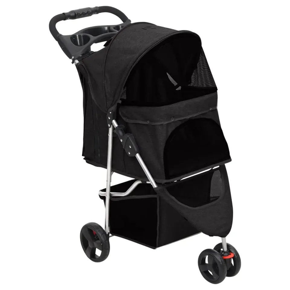 vidaXL Hundewagen Faltbar Schwarz Oxford Hundebuggy