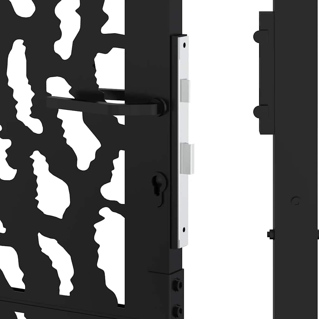vidaXL Heim & Garten Gartentor Stahl Schwarz 100x150 cm Trace