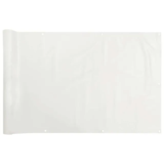vidaXL Heim & Garten Sichtschutz Weiß 300x75 cm PVC