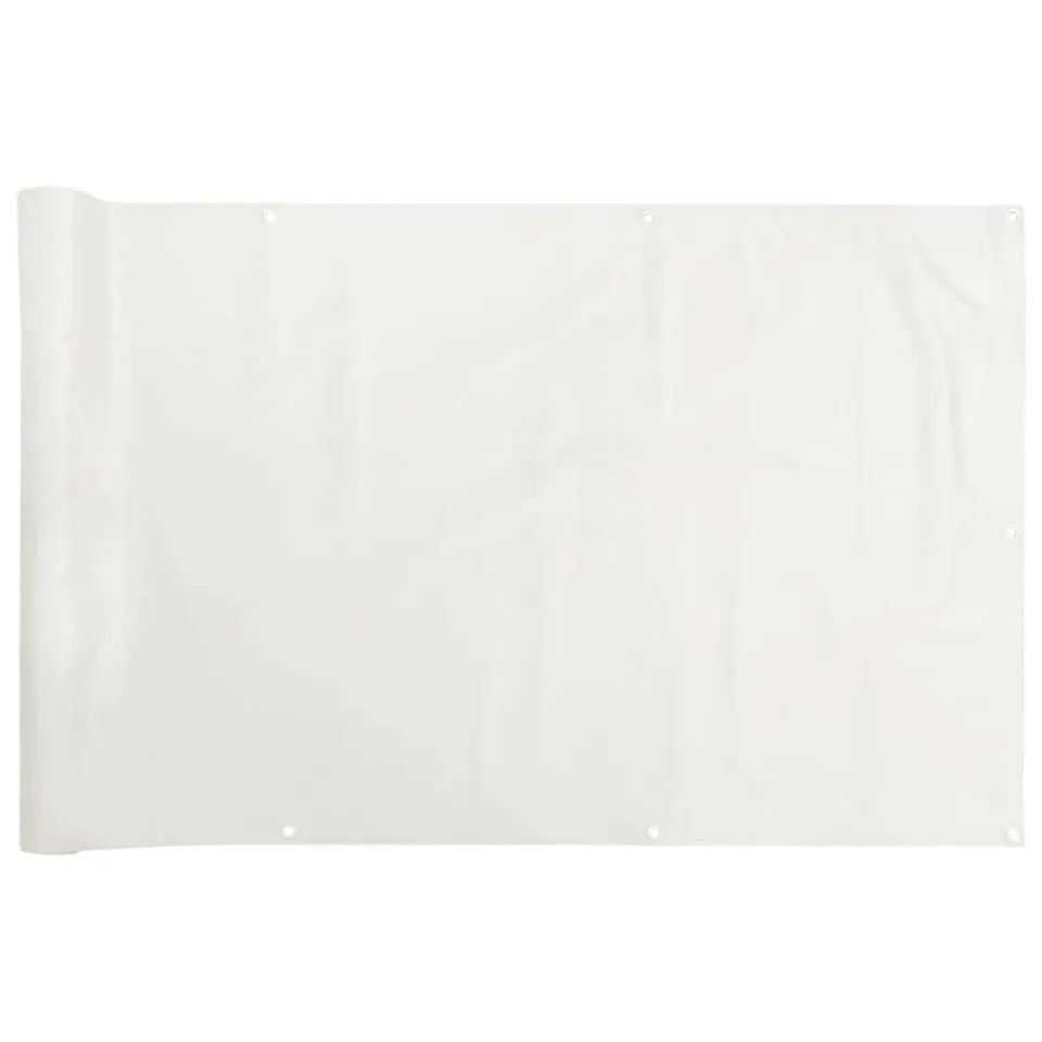 vidaXL Heim & Garten Sichtschutz Weiß 300x75 cm PVC