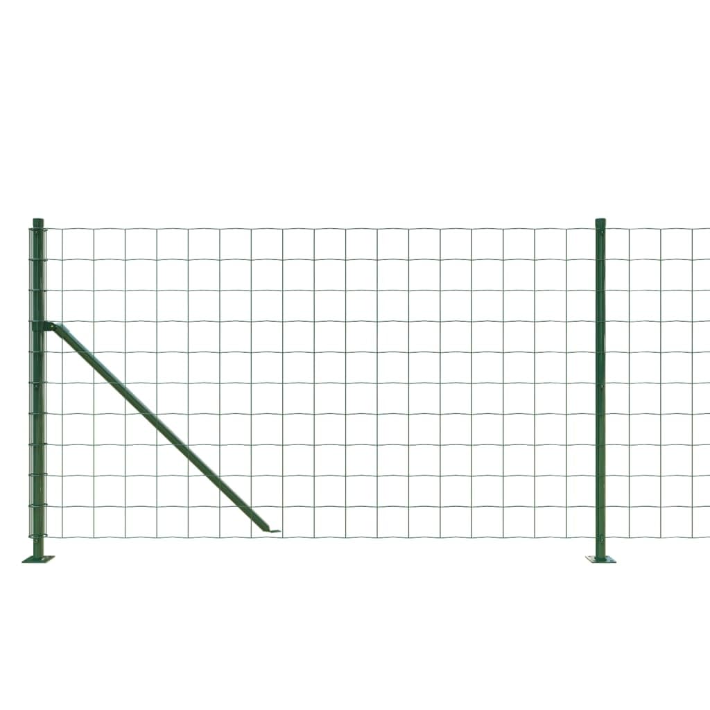 vidaXL Maschendrahtzaun Grün 0,8x10 m Stahl PVC Gartenzaun
