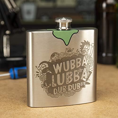 Paladone Rick & Morty Wubba Lubba Dub Flachmann 177ml Edelstahl