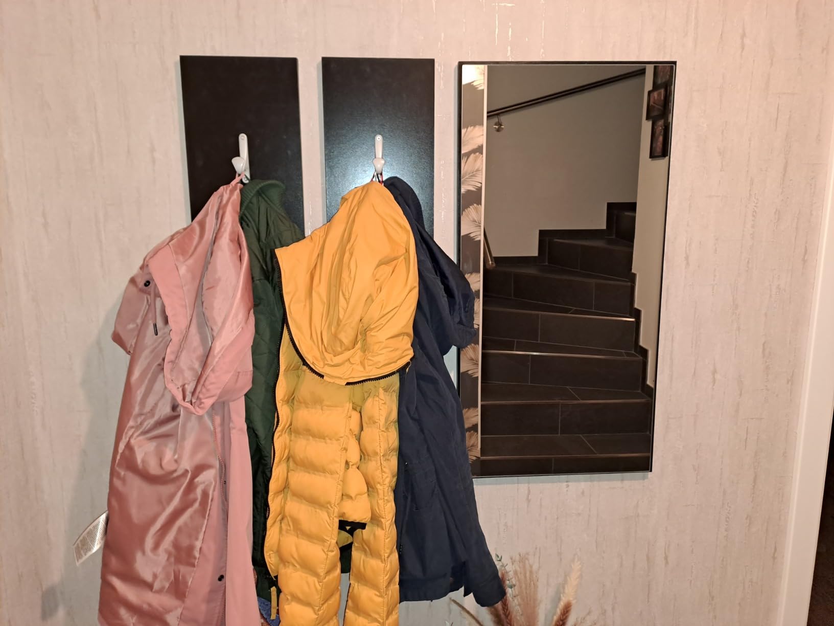 vidaXL Möbel Garderobenset Wandgarderobe Weiß mit Bank Spiegel