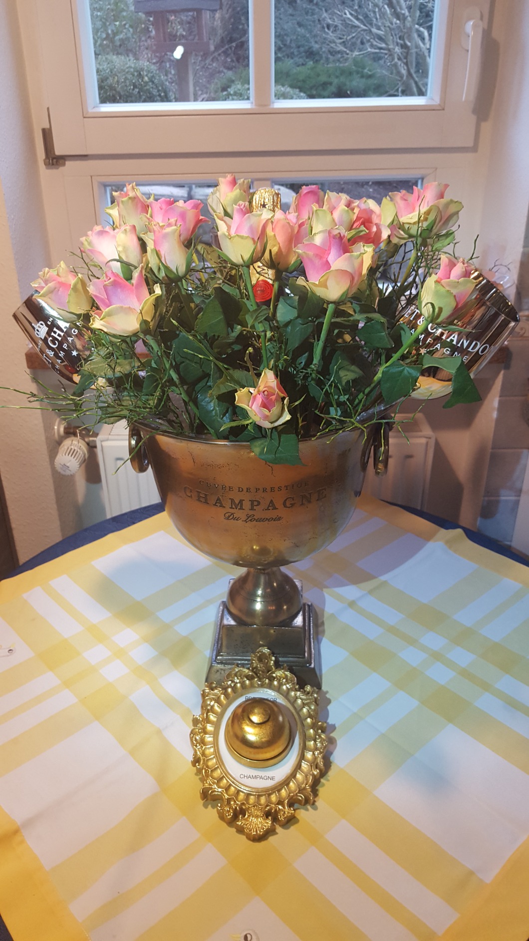 vidaXL Champagner-Kühler Pokal Sektkühler Kupfer braun