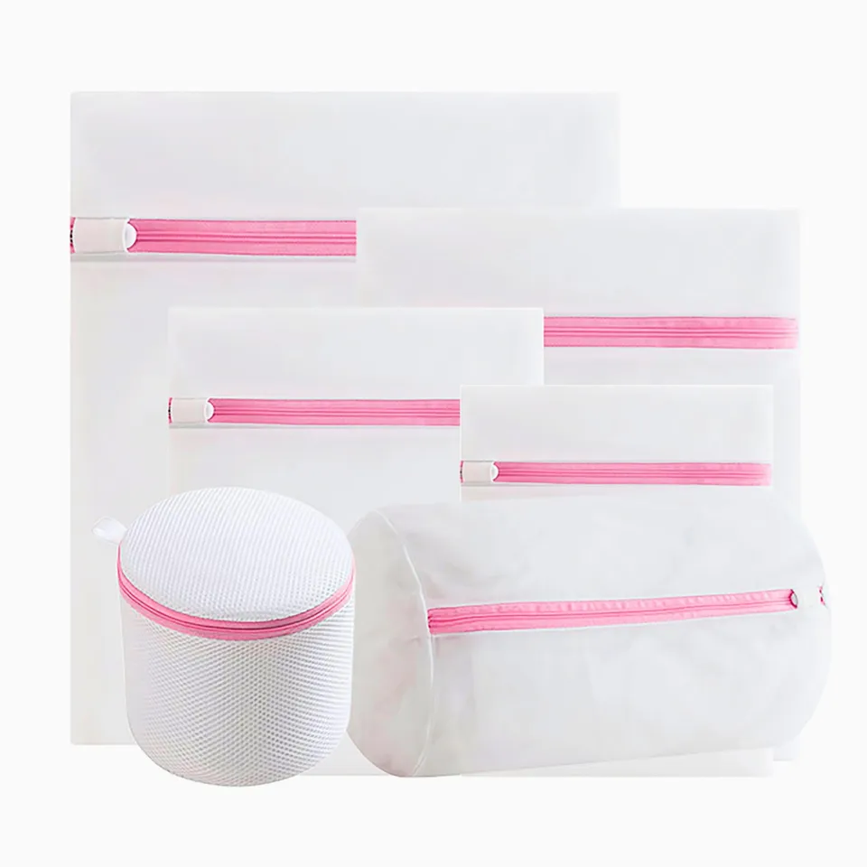 Intirilife Wäschenetze 6er Set weiß Polyester mit Reißverschluss