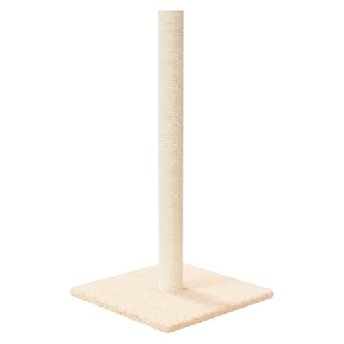 vidaXL Kratzsäule Creme 35x35x70cm Sisal Plüsch Katze