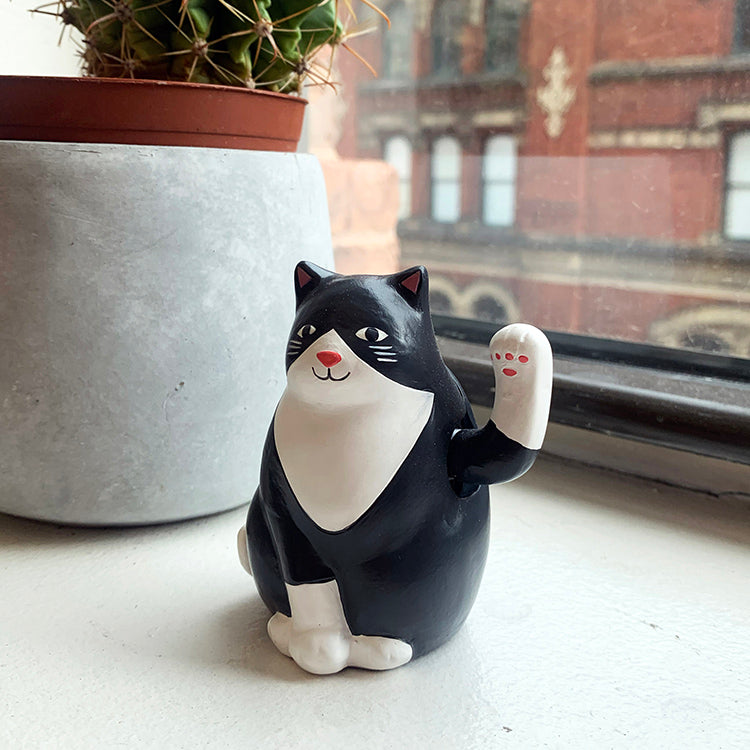Kikkerland Home Solar Cat Winkekatze Solarfigur