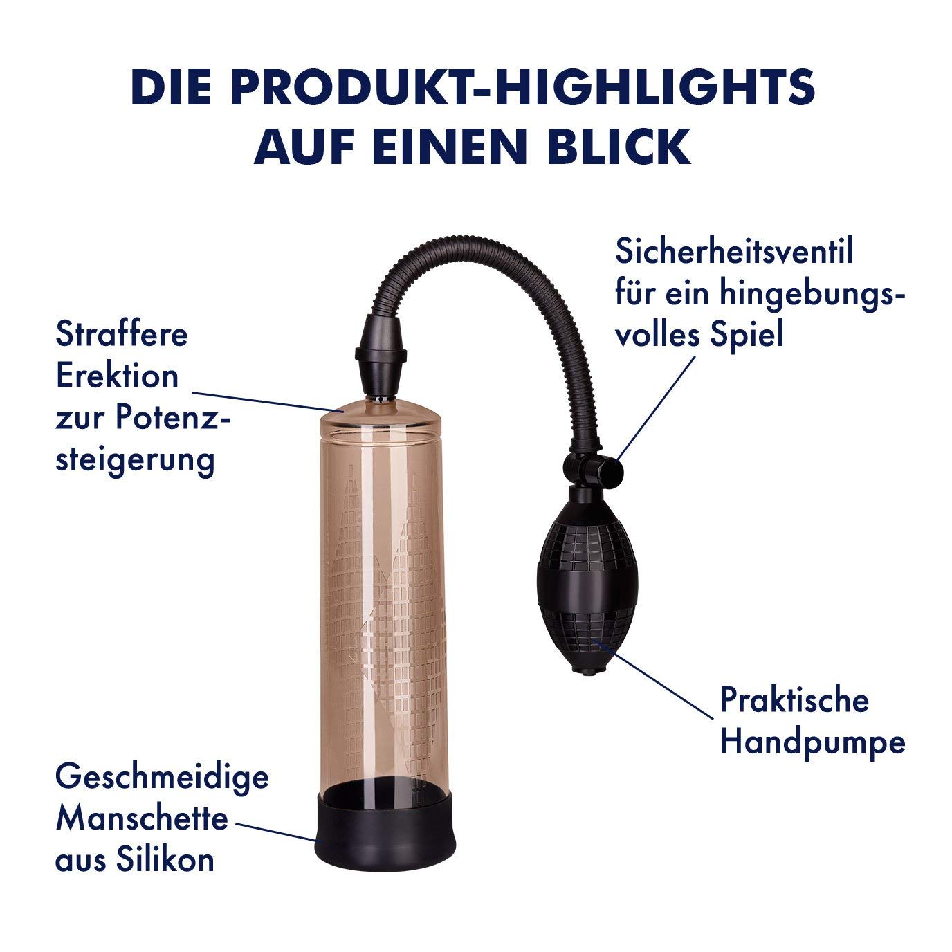 EIS Penispumpe Silikon-Manschette Sexspielzeug Männer Handpumpe