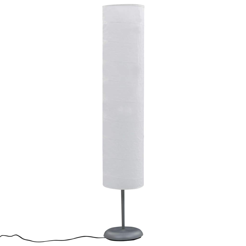 vidaXL Stehlampe Weiß 121 cm Reispapier Bodenlampe E27