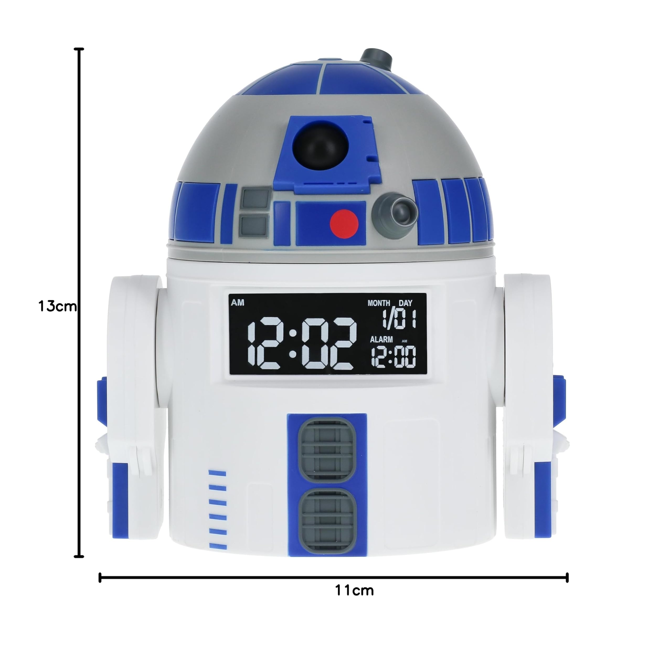 Paladone Homeware R2-D2 Wecker digital 13 cm USB mit Sound Star Wars