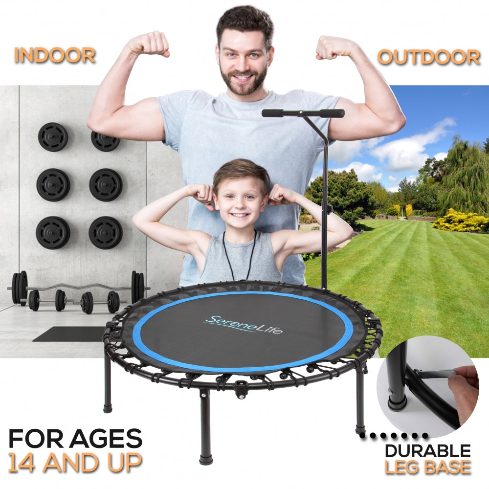 Serenelife Trampolin Mini Klappbar mit Haltestange 120kg