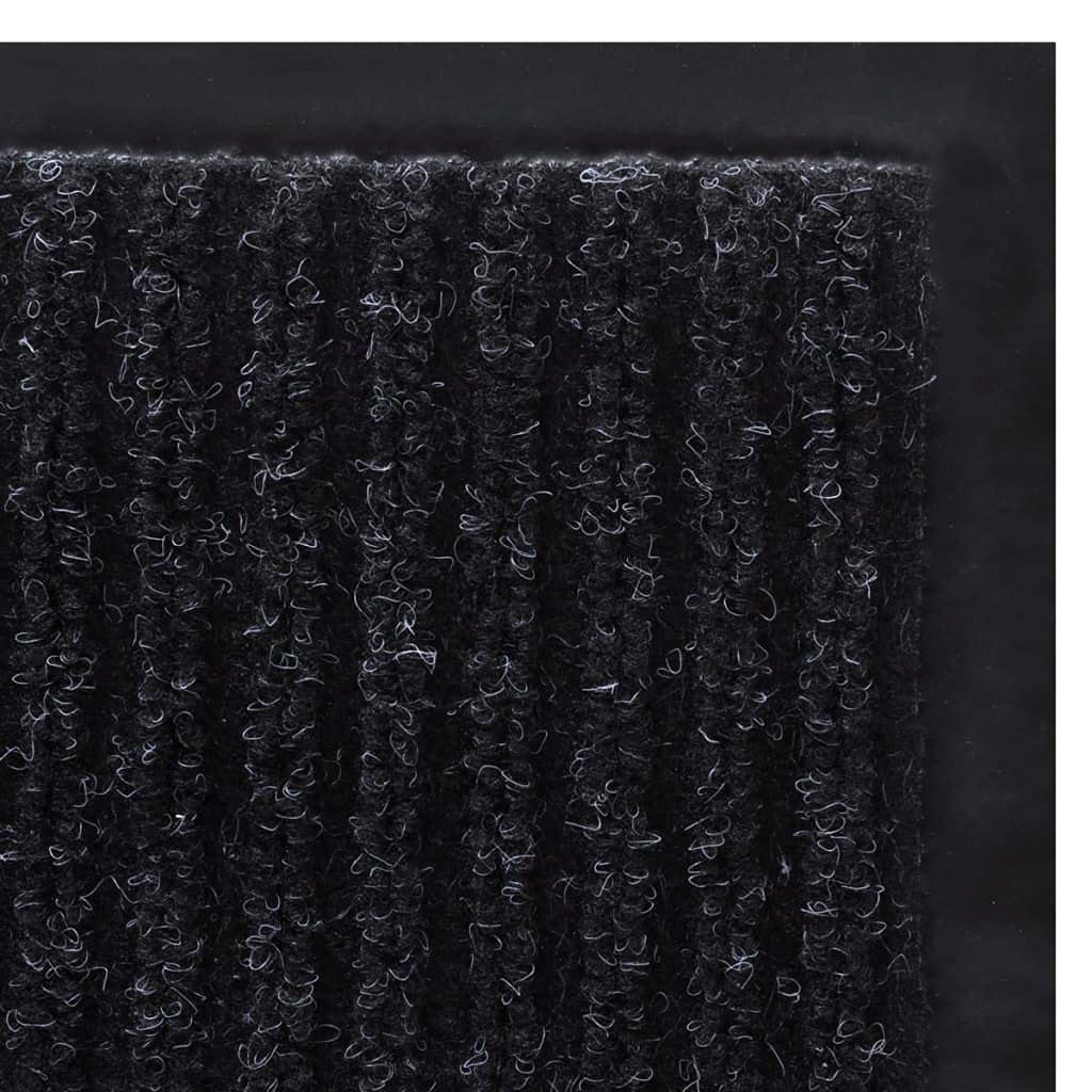 vidaXL Türmatte Schwarz PVC 90x120 cm Rutschfest Fußmatte