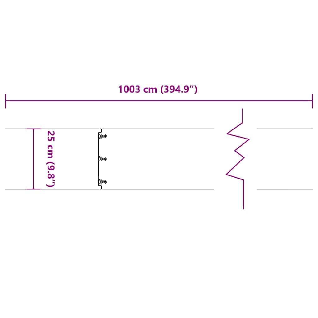 vidaXL Heim & Garten Rasenkanten 25x103 cm Edelstahl 10 Stück