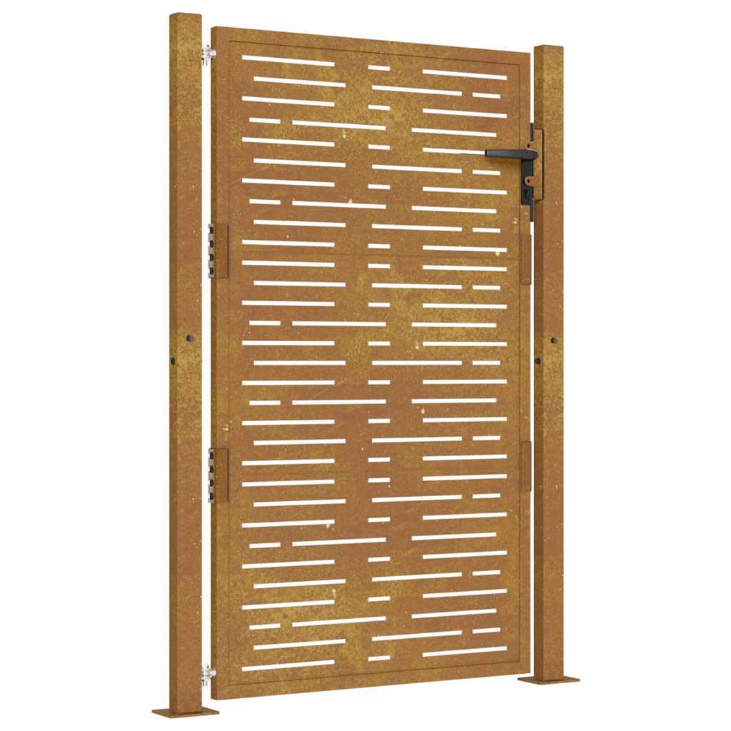 vidaXL Heim & Garten Gartentor Cortenstahl 100x125 cm Quadrat-Design
