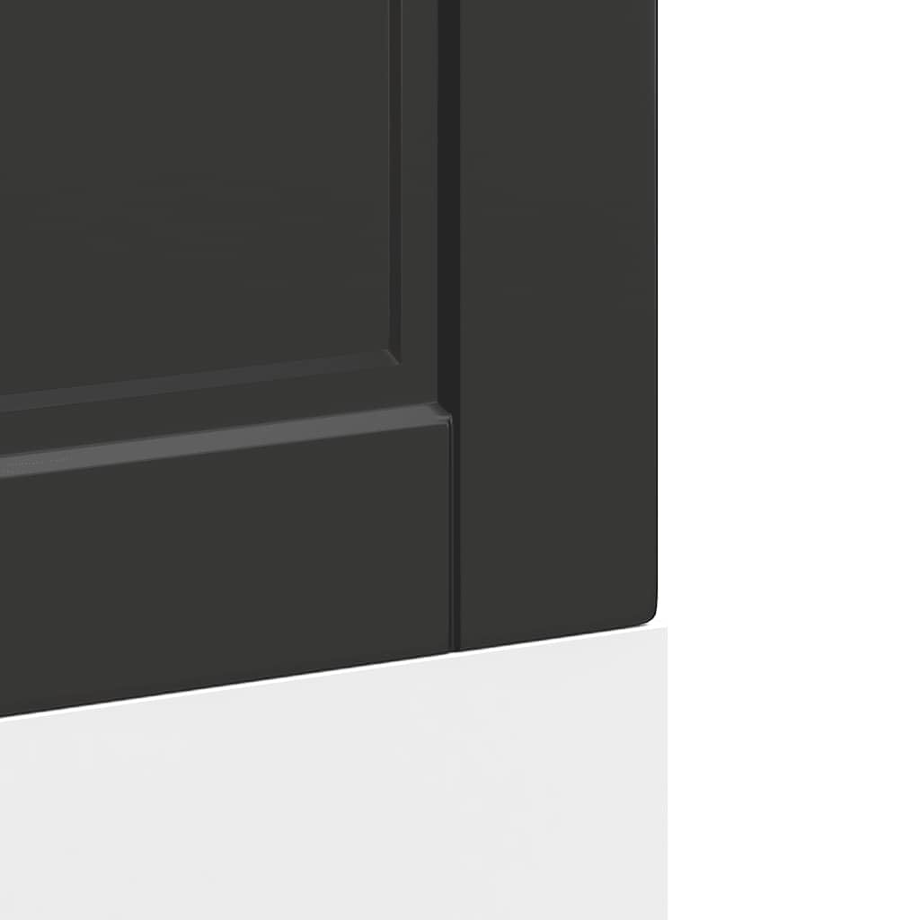 vidaXL Heimwerkerbedarf Geschirrspülerblende 60x57 Schwarz Holzwerkstoff