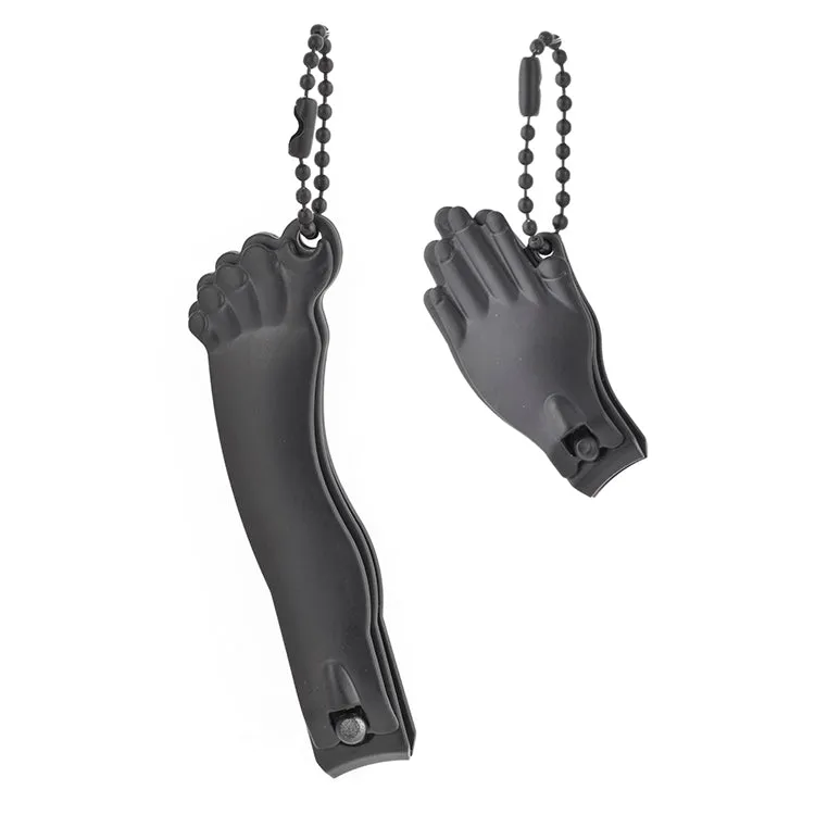 Kikkerland Nagelknipser Set Hand Fuß Schwarz 2-teilig