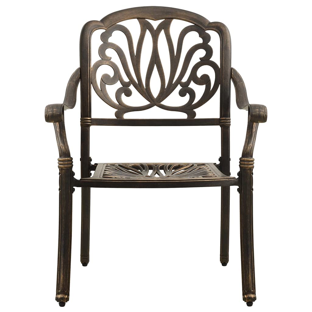 vidaXL Bistro-Set 3-TLG. Bronze Aluminiumguss Gartenmöbel