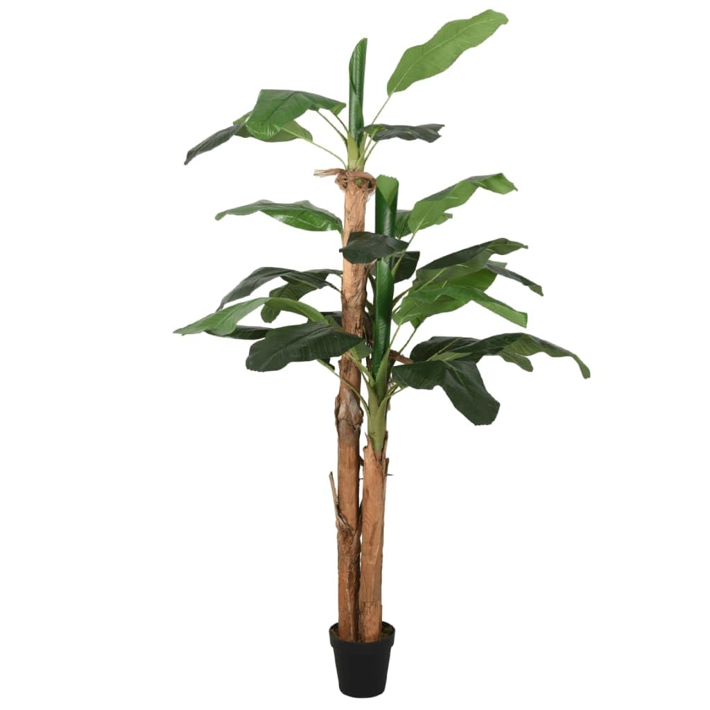 vidaXL Bananenbaum künstlich 120 cm Kunstpflanze grün 9 Blätter