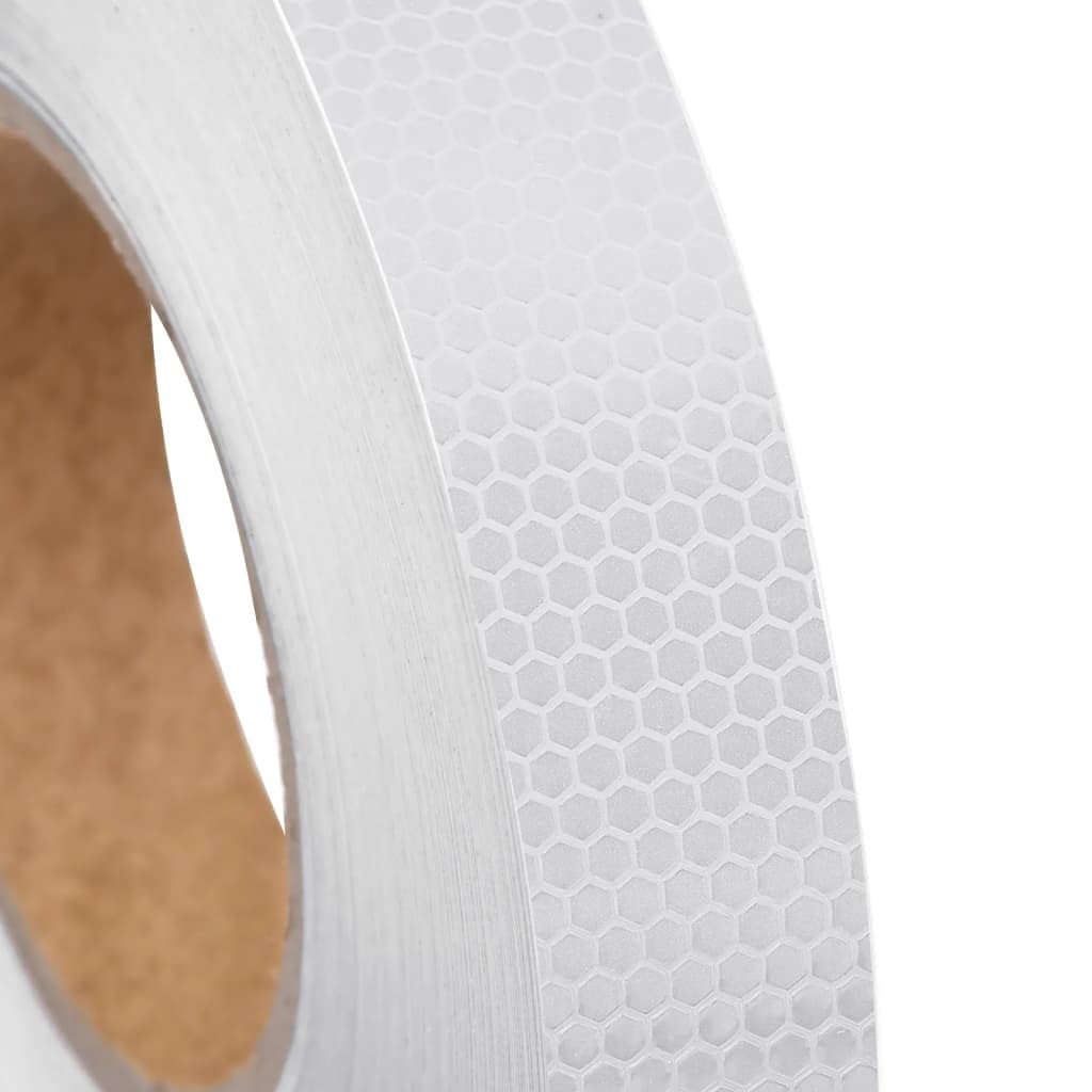 vidaXL Heim & Garten Reflektorband Weiß 2,5cmx50m PVC