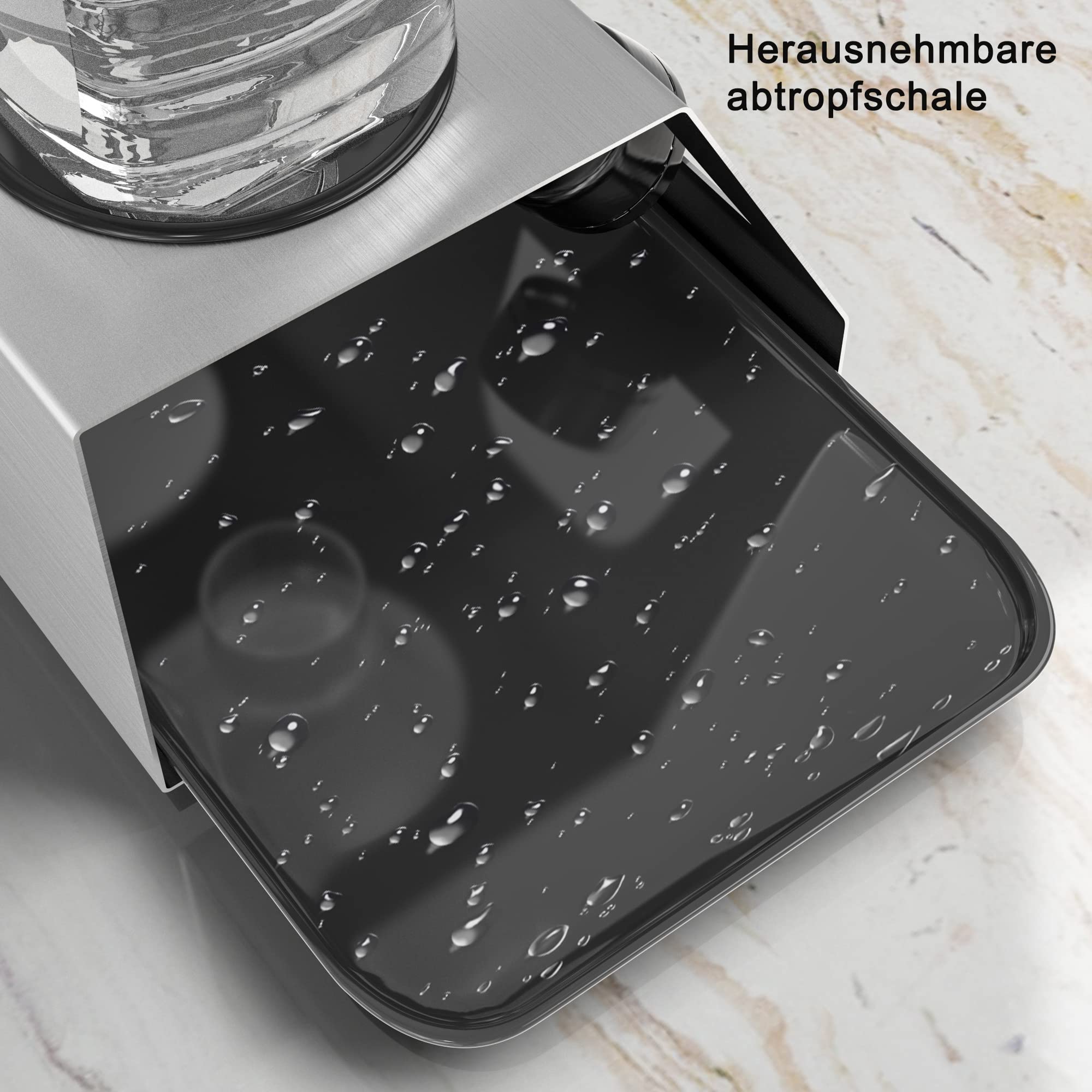 Intirilife Flaschenhalter Edelstahl Silber 30x15,5x11 cm