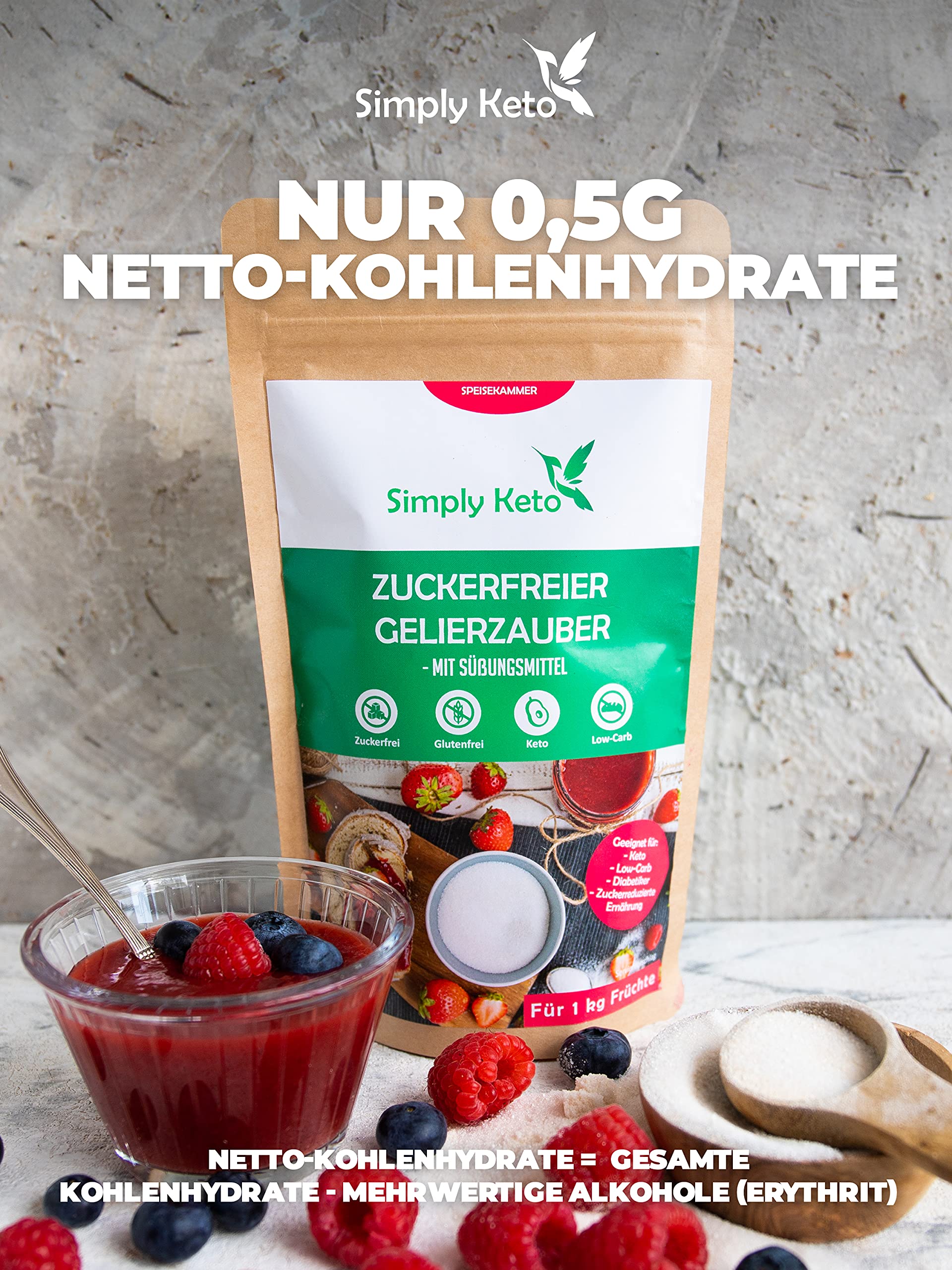 Simply Keto Gelierzauber Gelierzucker 230g ohne Zucker
