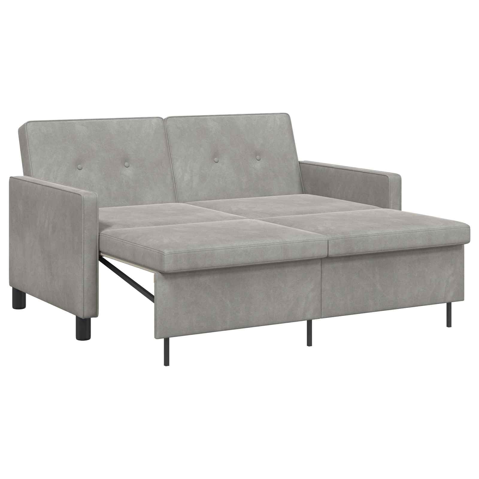 vidaXL Möbel Schlafsofa Ausziehsofa Hellgrün 154 cm Stoff