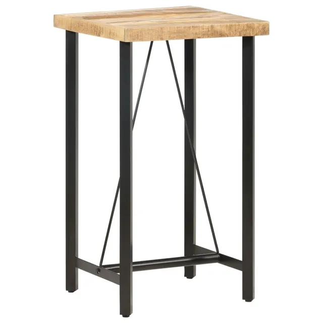 vidaXL Bartisch Mangoholz 60x60x107 cm Industrial Braun