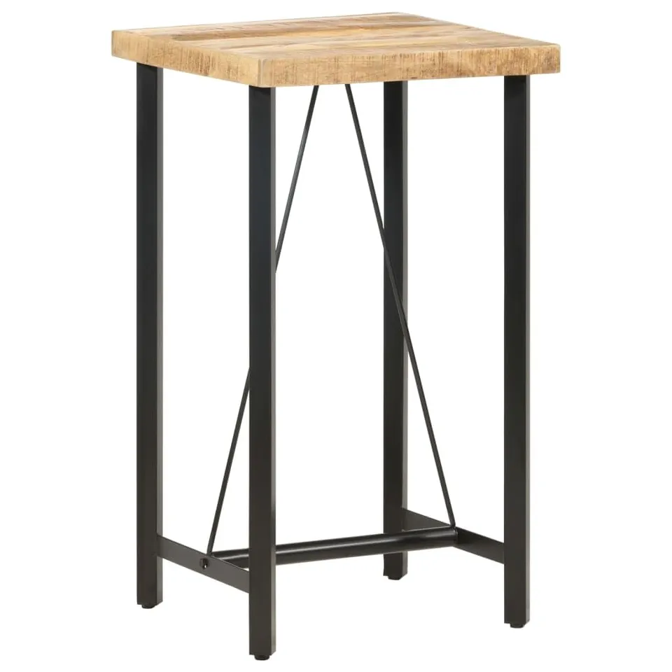 vidaXL Bartisch Mangoholz 60x60x107 cm Industrial Braun