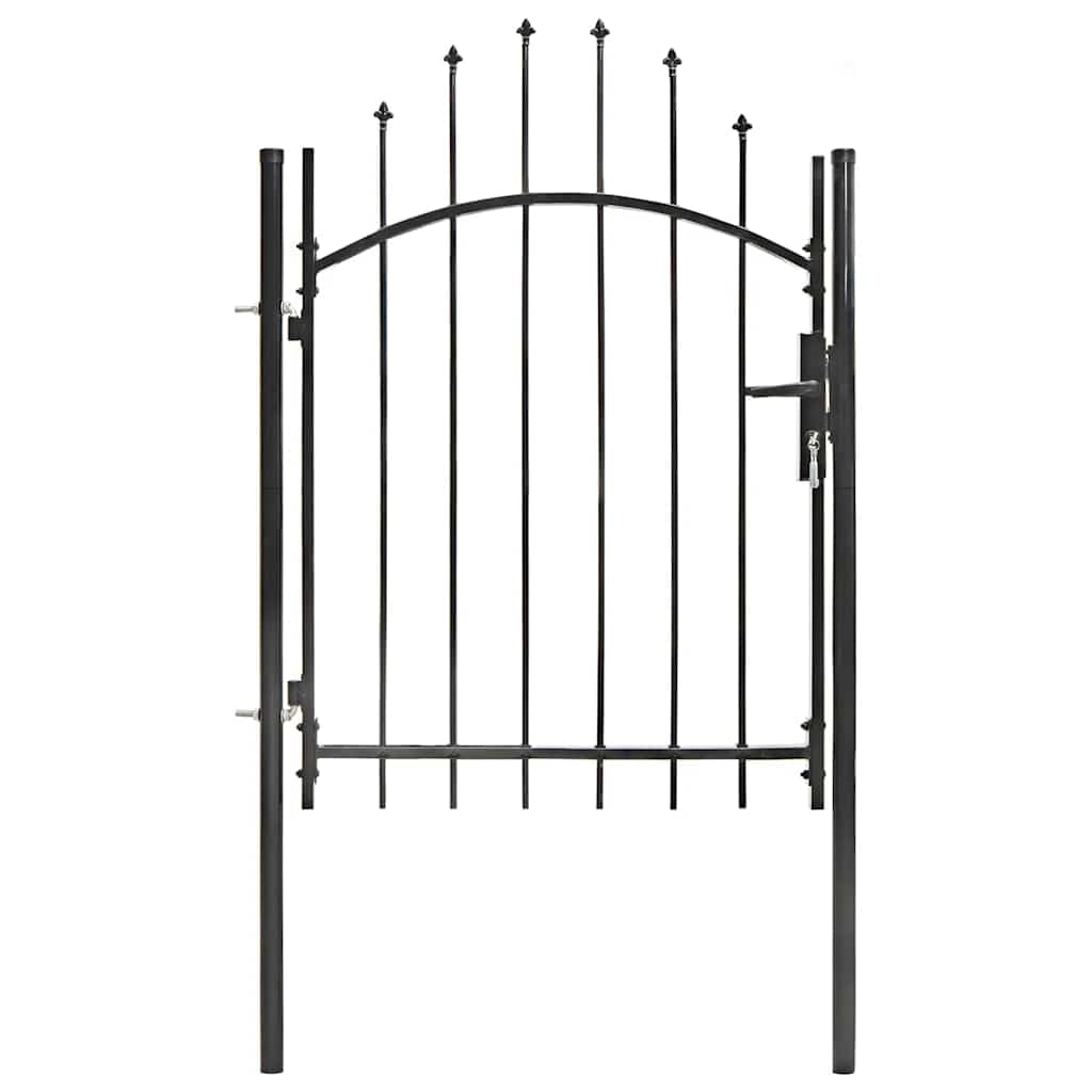 vidaXL Woerden Gartentor Stahl Schwarz 1,75 m