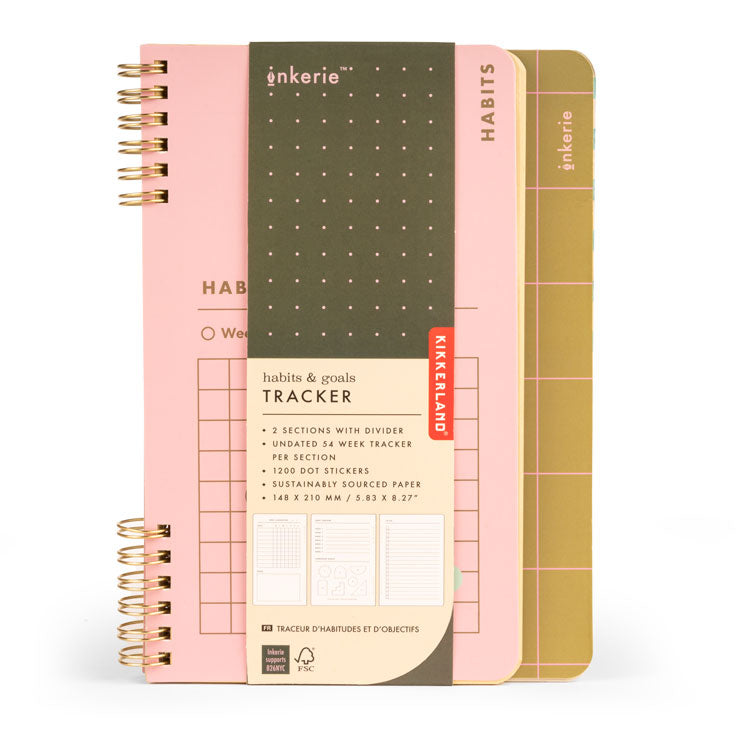 KIKKERLAND Home Habit & Goals Tracker Notizbuch Sticker 54W