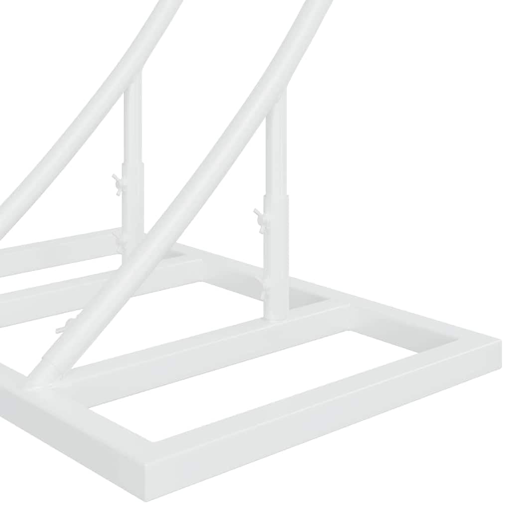 vidaXL Heim & Garten Hochzeitsbogen Weiß 220 cm Stahl doppelt