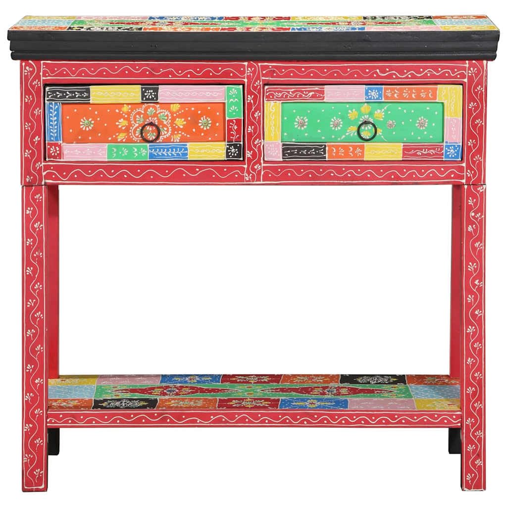 vidaXL Möbel Konsolentisch Mehrfarbig 80x35x76 cm Akazie
