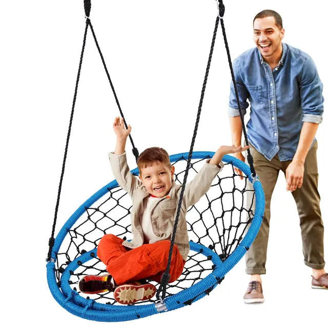 Serenelife Outdoor Swing Hängeschaukel 90cm Netzsitz wetterfest
