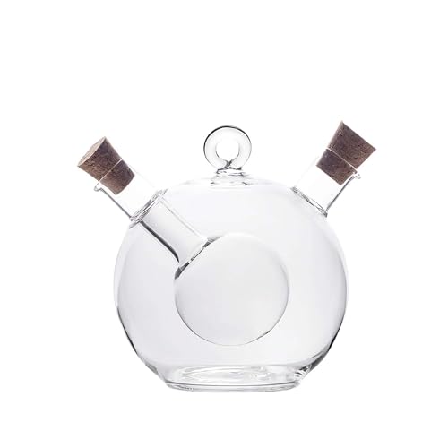 Intirilife Küche Essig- Ölspender Glas 2-in-1 350ml Korken