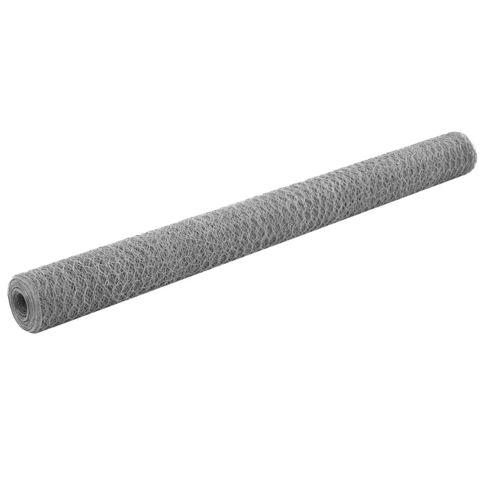 vidaXL Drahtzaun Stahl Silber 25x1,5 m