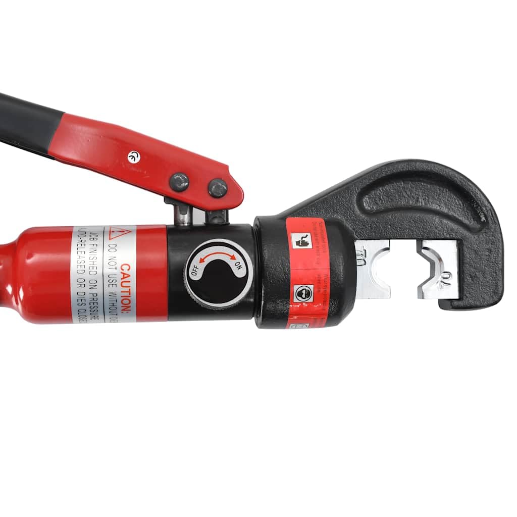 vidaXL Hydraulische Crimpzange 4-70 mm² Stahl Rot Koffer